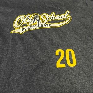 Old School Plate Crate T-Shirt Mens Size S Baseball Number 20 Graphic Tee
